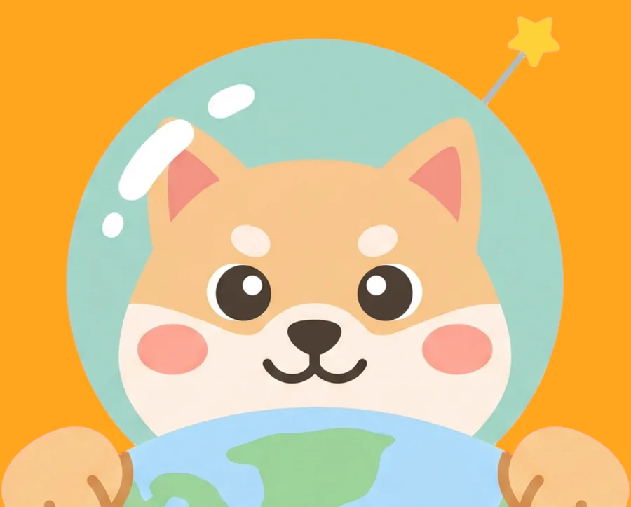 地球からのぞく宇宙犬のボン